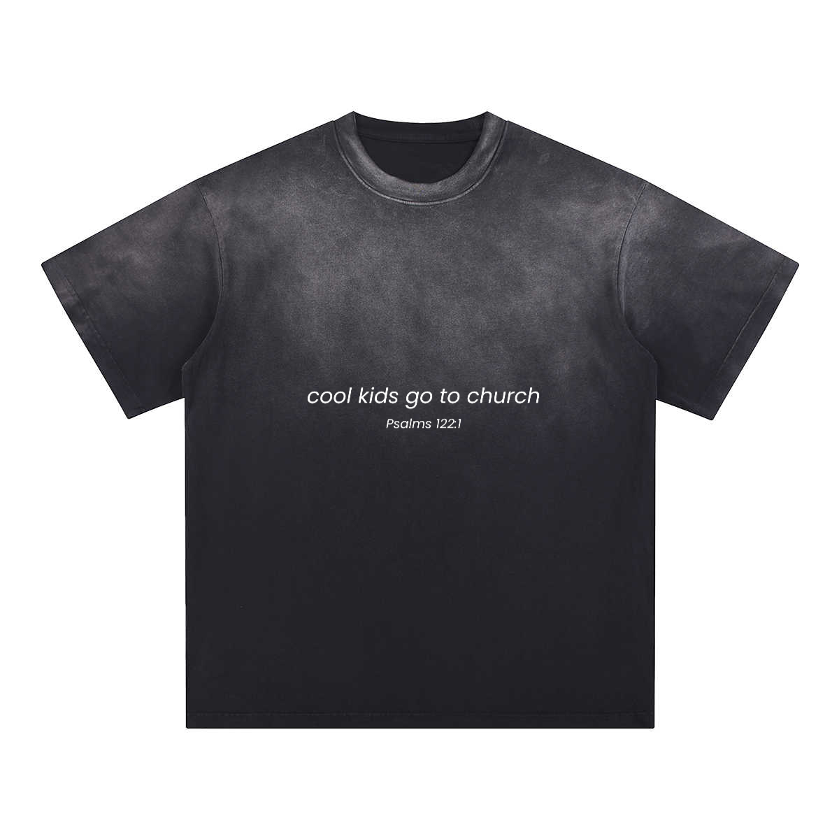 Cool Kids go to Church Unisex Heavyweight Washed Gradient T-Shirt (270GSM)